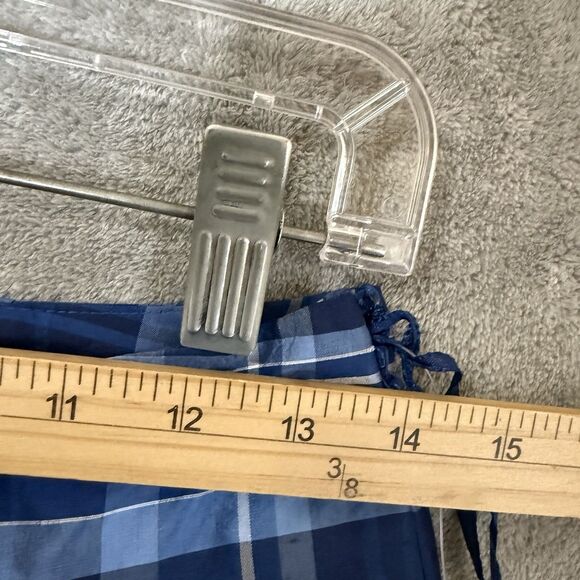 NWT Ralph Lauren Women's 2P Petite Plaid Blue 100% Silk Pants - Picture 8 of 11